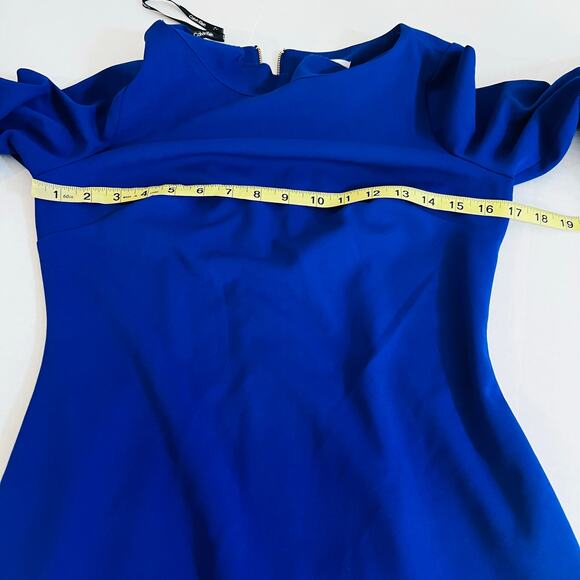 Calvin Klein Three Quarter Bell Sleeve Sheath Dress Size 4  Blue - Picture 6 of 8